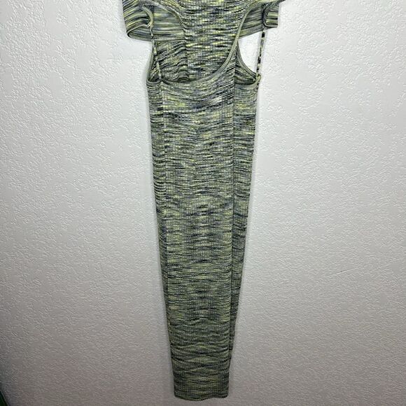 NWT Jonathan Simkhai Cut Out Detail MIDI Dress Large Green/Blue - Picture 5 of 16